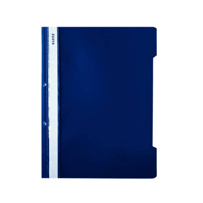 Leitz Telli Dosya, 10 Adet, 50'li Paket, A4, 2 Delikli, Lacivert - 3