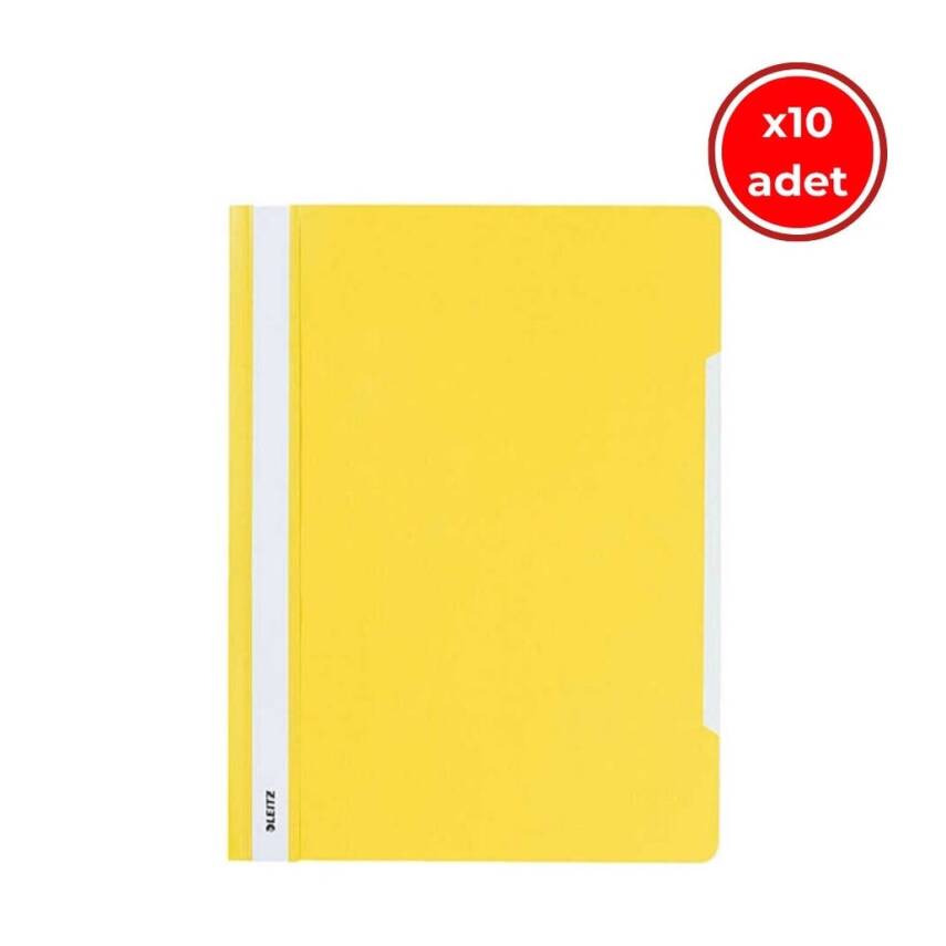 Leitz Telli Dosya, 10 Adet, 50'li Paket, A4, 2 Delikli, Sarı - 1