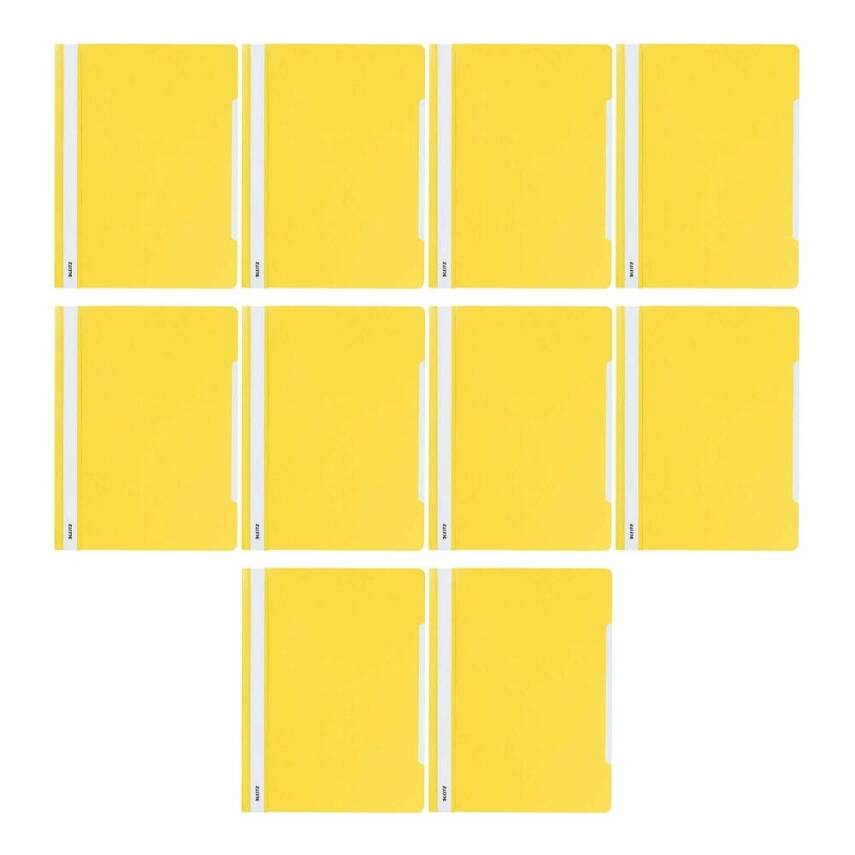 Leitz Telli Dosya, 10 Adet, 50'li Paket, A4, 2 Delikli, Sarı - 2