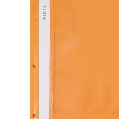 Leitz Telli Dosya, 10 Adet, 50'li Paket, A4, 2 Delikli, Turuncu - 4