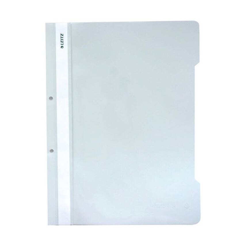 Leitz Telli Dosya, 50'li Paket, A4 Boyut, 2 Delikli Yapı, Beyaz - 1