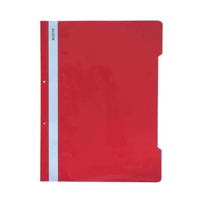 Leitz Telli Dosya, 50'li Paket, A4 Boyut, 2 Delikli Yapı, Kırmızı - Leitz