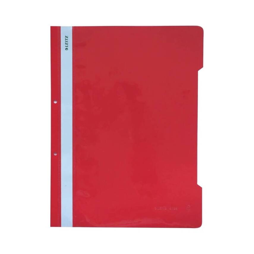 Leitz Telli Dosya, 50'li Paket, A4 Boyut, 2 Delikli Yapı, Kırmızı - 1
