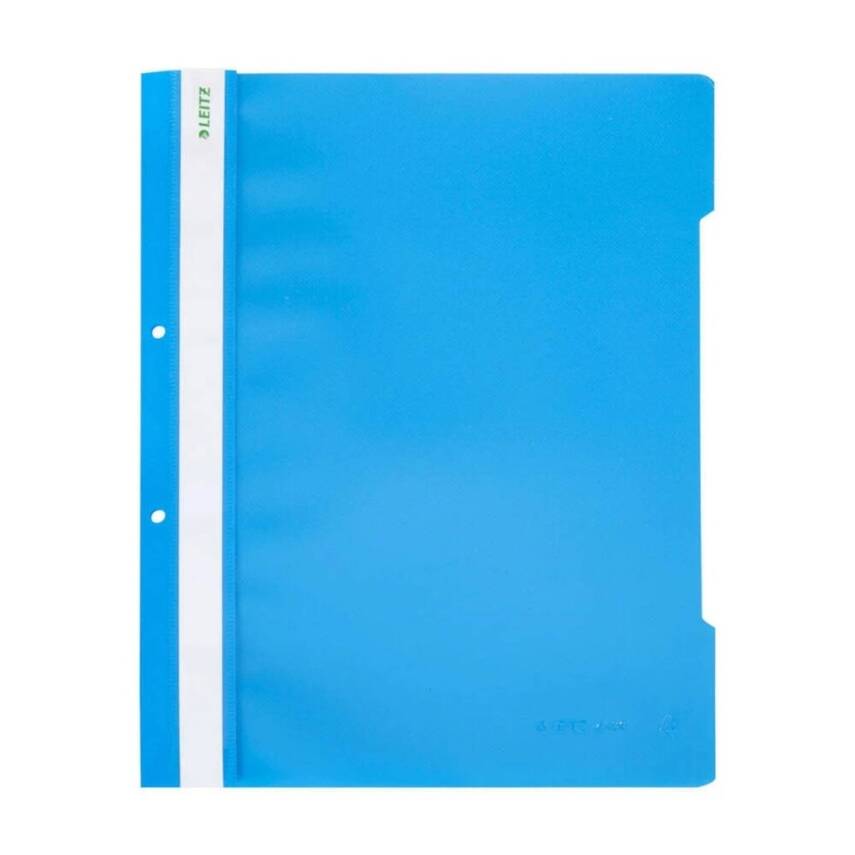 Leitz Telli Dosya, 50'li Paket, A4 Boyut, 2 Delikli Yapı, Mavi - 1