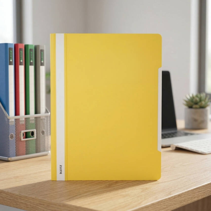 Leitz Telli Dosya, 50'li Paket, A4 Boyut, 2 Delikli Yapı, Sarı - 4