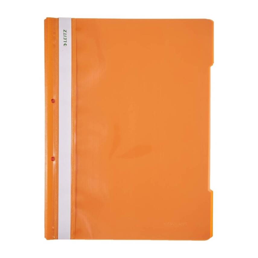 Leitz Telli Dosya, 50'li Paket, A4 Boyut, 2 Delikli Yapı, Turuncu - 1