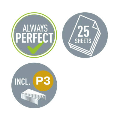 Leitz Mini Zımba Makinesi, 10 Sayfa Kapasiteli, No:24/6 Tel, Siyah - 6