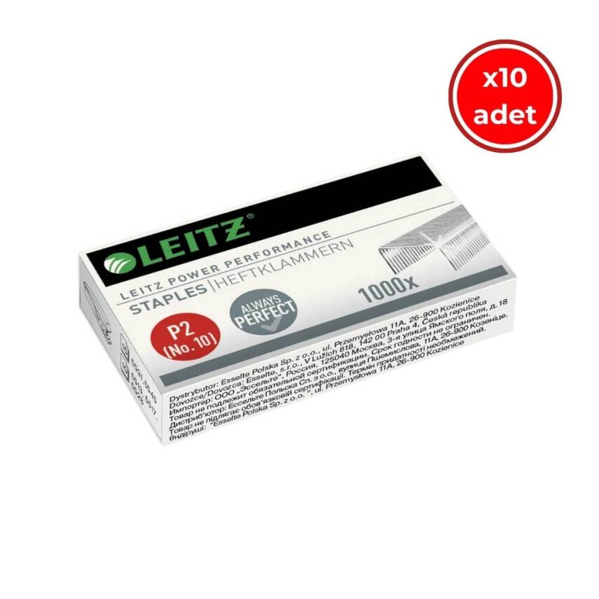 Leitz Zımba Teli No: 10, 1000 Adet, 10 Adet Kutu, Dayanıklı Kullanım - 1