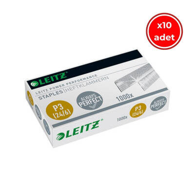 Leitz Zımba Teli No: 24/6, 1000 Adet, 10 Adet Kutu, Dayanıklı Kullanım - Leitz