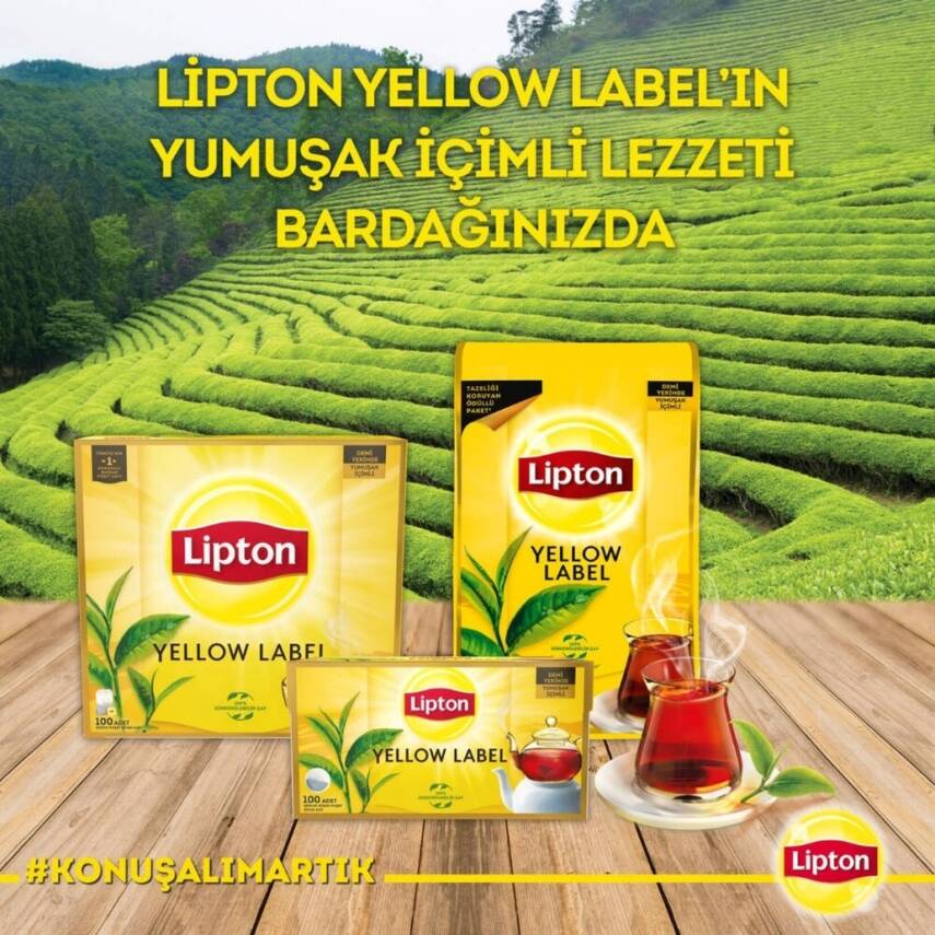 Lipton Bardak Poşet Çay, Yellow Label, 100'lü Paket, Lezzetli - 5