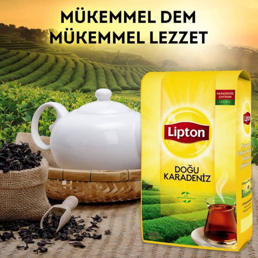 Lipton Dökme Siyah Çay, Doğu Karadeniz, 1000 gram Paket, Lezzetli - 5