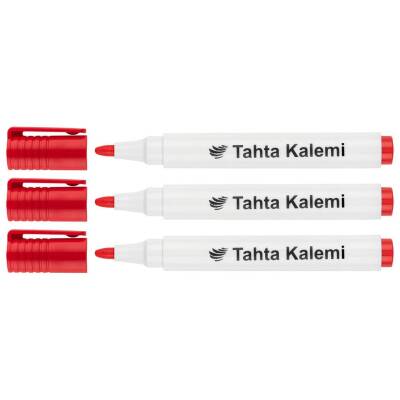 Lotte Board Marker, Su Bazlı İz Bırakmaz Tahta Kalemi, Kırmızı - Lotte
