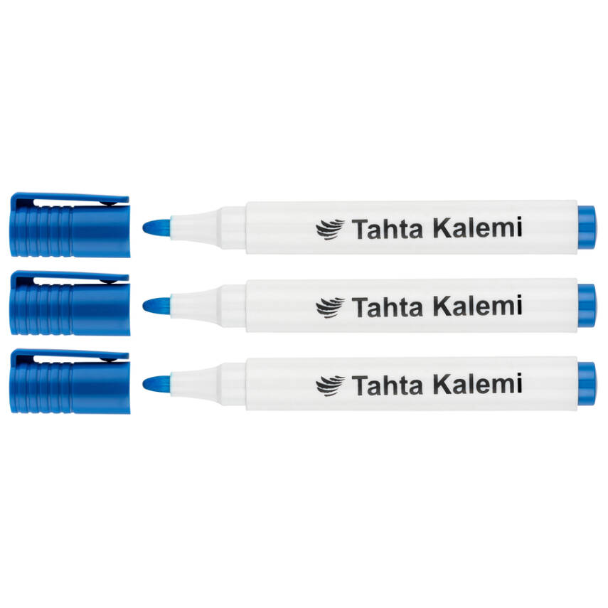 Lotte Board Marker, Su Bazlı İz Bırakmaz Mürekkepli Tahta Kalemi, Mavi - 1