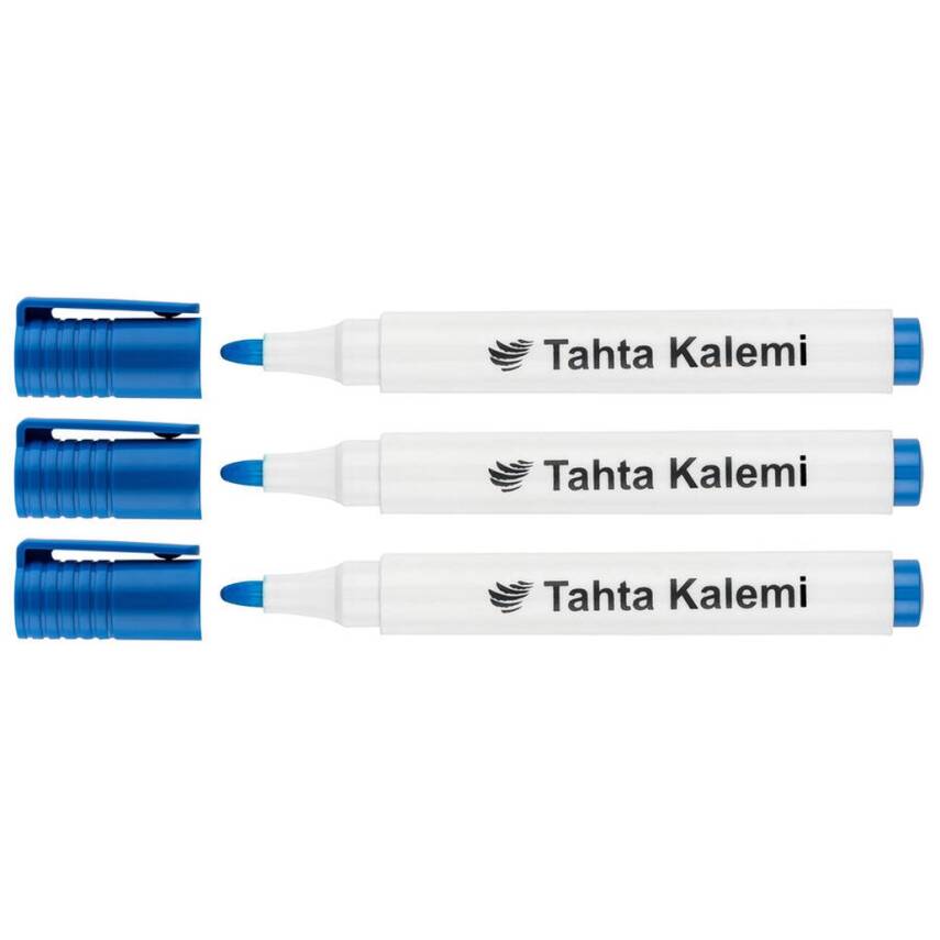 Lotte Board Marker, Su Bazlı İz Bırakmaz Mürekkepli Tahta Kalemi, Mavi - 1