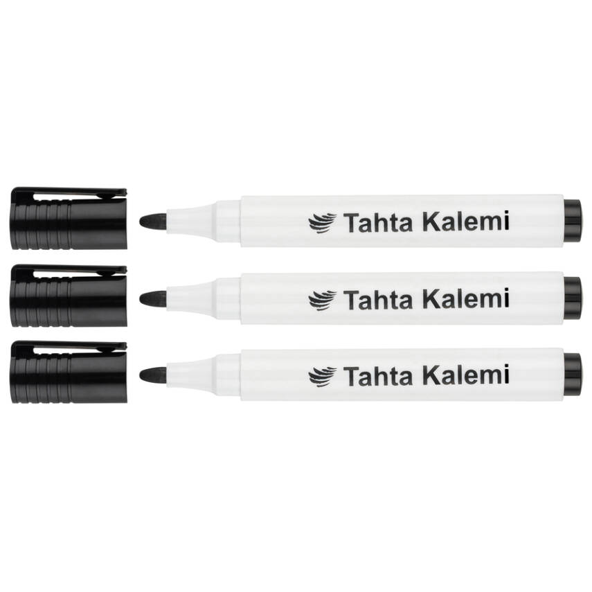 Lotte Board Marker, Su Bazlı İz Bırakmaz Mürekkepli Tahta Kalemi,Siyah - 1