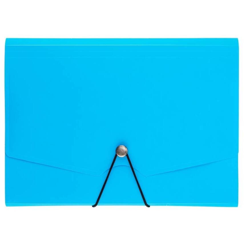 Lotte Körüklü Dosya, A4, 13 Gözlü, Körüklü Mekanizmalı, Renkli Şeffaf - 1