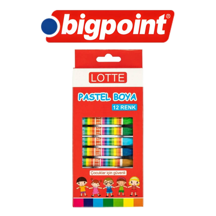 Lotte Pastel Boya Seti, Ufalanmayan Canlı Renkli, 12 Renkli Set - 3