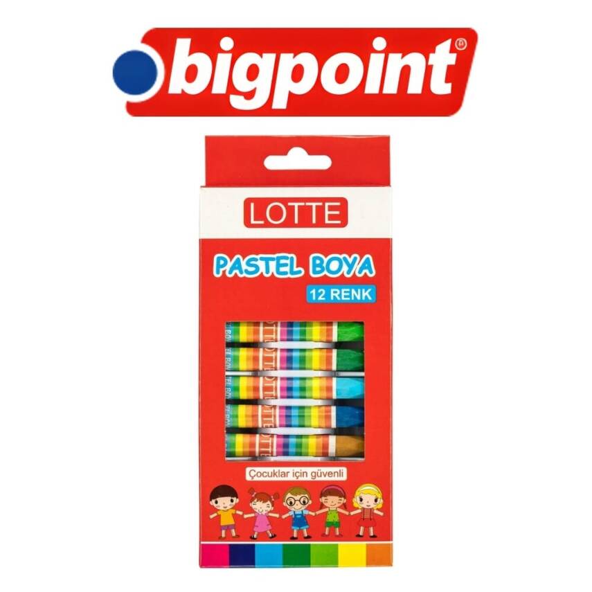 Lotte Pastel Boya Seti, Ufalanmayan Canlı Renkli, 12 Renkli Set - 3