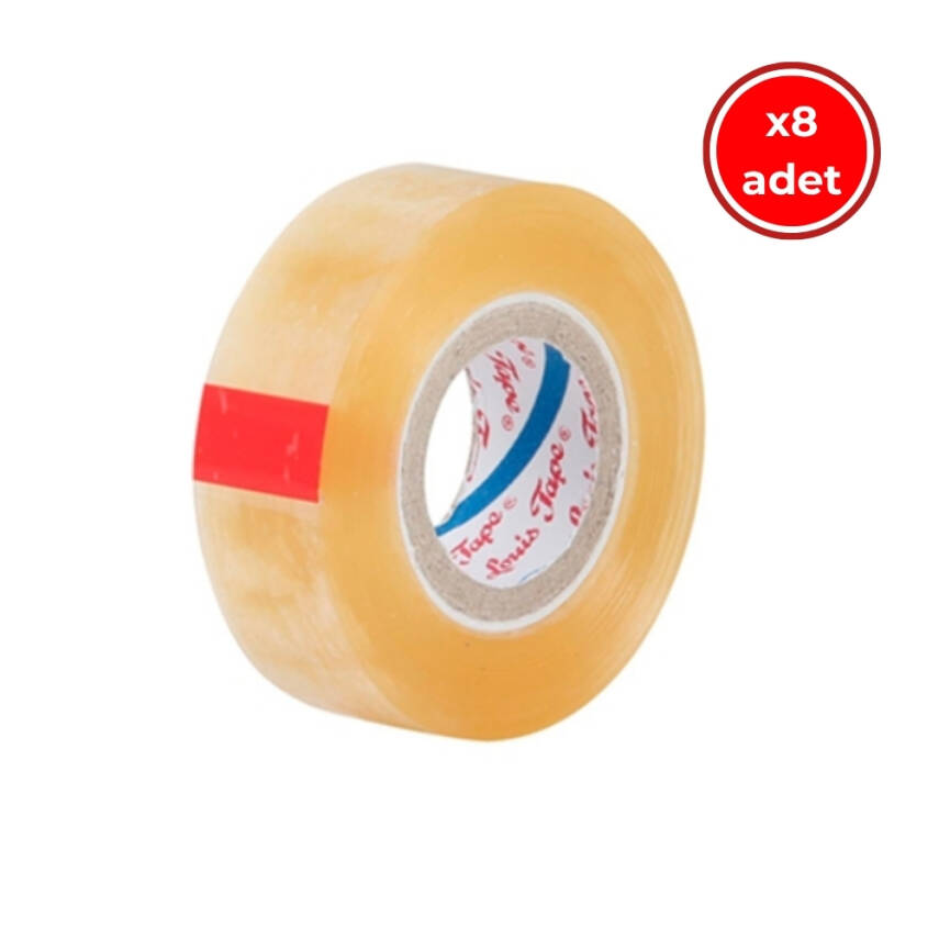 Louis Tape Selefon Bant, 8 Adet, 18mm x 33m, Şeffaf, Teneke Kutulu - 1