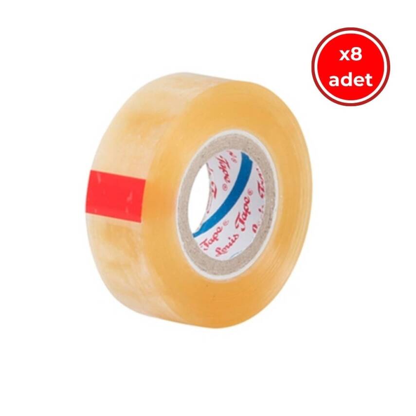 Louis Tape Selefon Bant, 8 Adet, 18 mm x 33 m, Şeffaf, Teneke Kutulu - 1