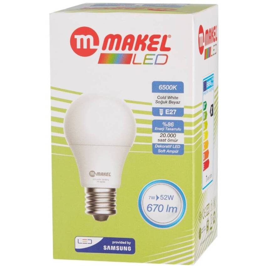 Makel LED Ampul, E27, 7 W, 6500 K, Enerji Verimli, Uzun Ömürlü - 3