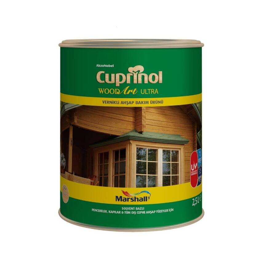 Marshall Cuprinol WoodArt Vernikli Ahşap Bakım, Solvent Bazlı, 2.5 L - 1