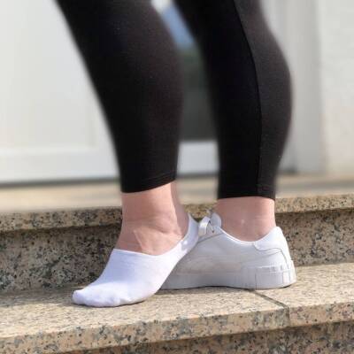 Meristanbul 2'li Unisex Babet Çorap, 43-46, %80 Pamuklu, Siyah- Beyaz - 5