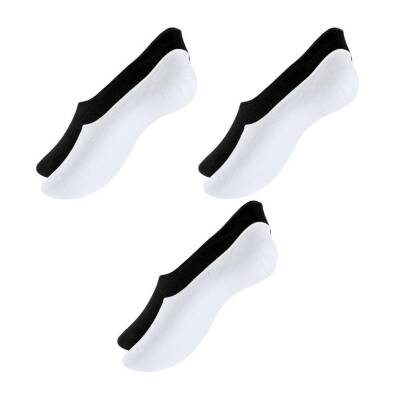 Meristanbul 6'lı Unisex Babet Çorap, 39-42, %80 Pamuklu, Siyah-Beyaz - 2