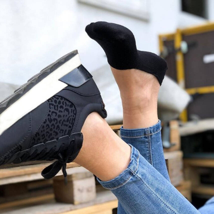 Meristanbul 6'lı Unisex Babet Çorap, 43-46, %80 Pamuk, Siyah- Beyaz - 7