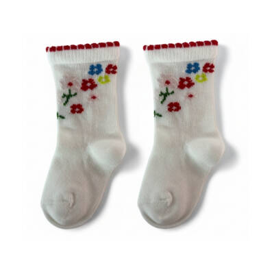 Meristanbul Bebek Çorap Seti, 0-3 ay, 3'lü, Çicek ve Kelebek Desenli - 4