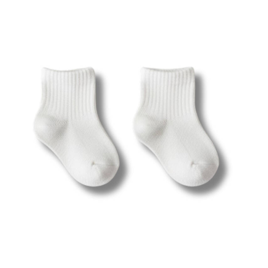 Meristanbul Bebek Çorap Seti, 0-3 ay, 3'lü, Kırmızı, Gri ve Beyaz - 4