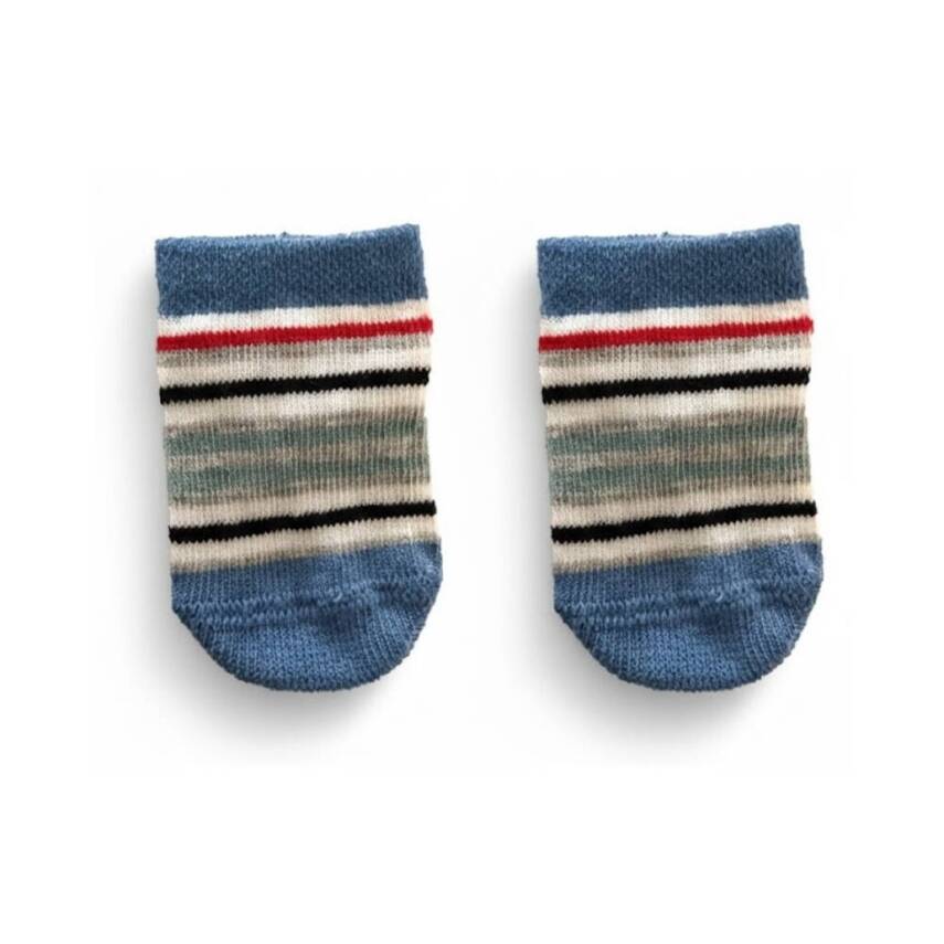 Meristanbul Bebek Çorap Seti, 0-3 ay, 3'lü, Traktör, Köpek ve Çizgili - 3