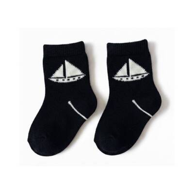 Meristanbul Bebek Çorap Seti, 0-3 ay, 3'lü, Yengeç, Yelken ve Gözlük - 4