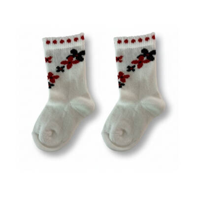 Meristanbul Bebek Çorap Seti, 3-6 ay, 3'lü, Çicek ve Kelebek Desenli - 2