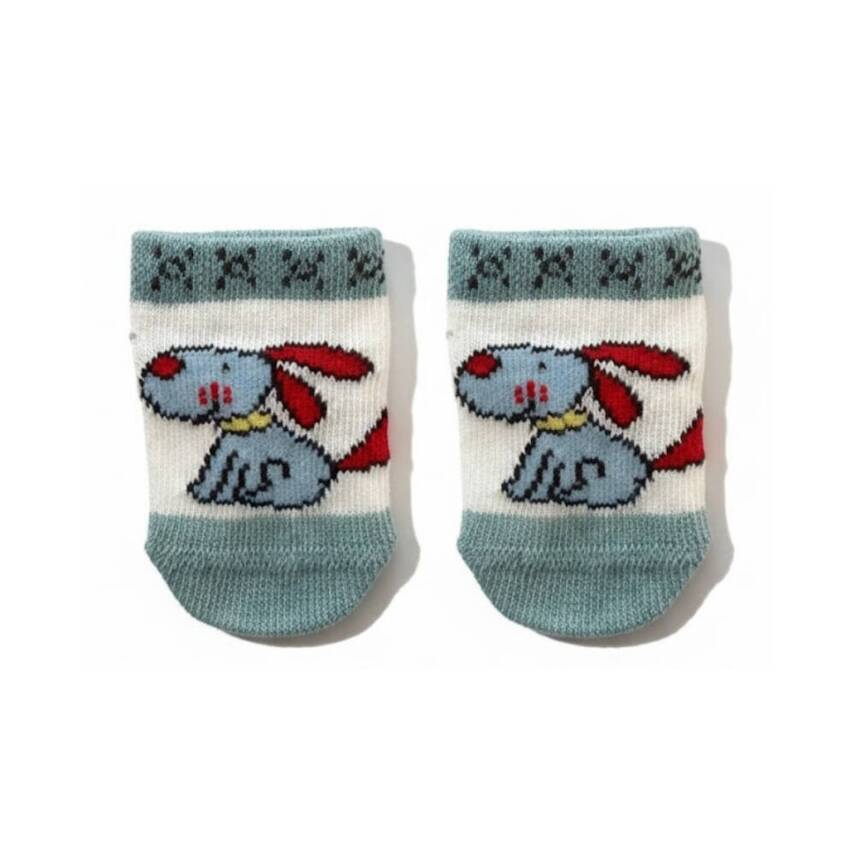 Meristanbul Bebek Çorap Seti, 3-6 ay, 3'lü, Traktör, Köpek ve Çizgili - 4