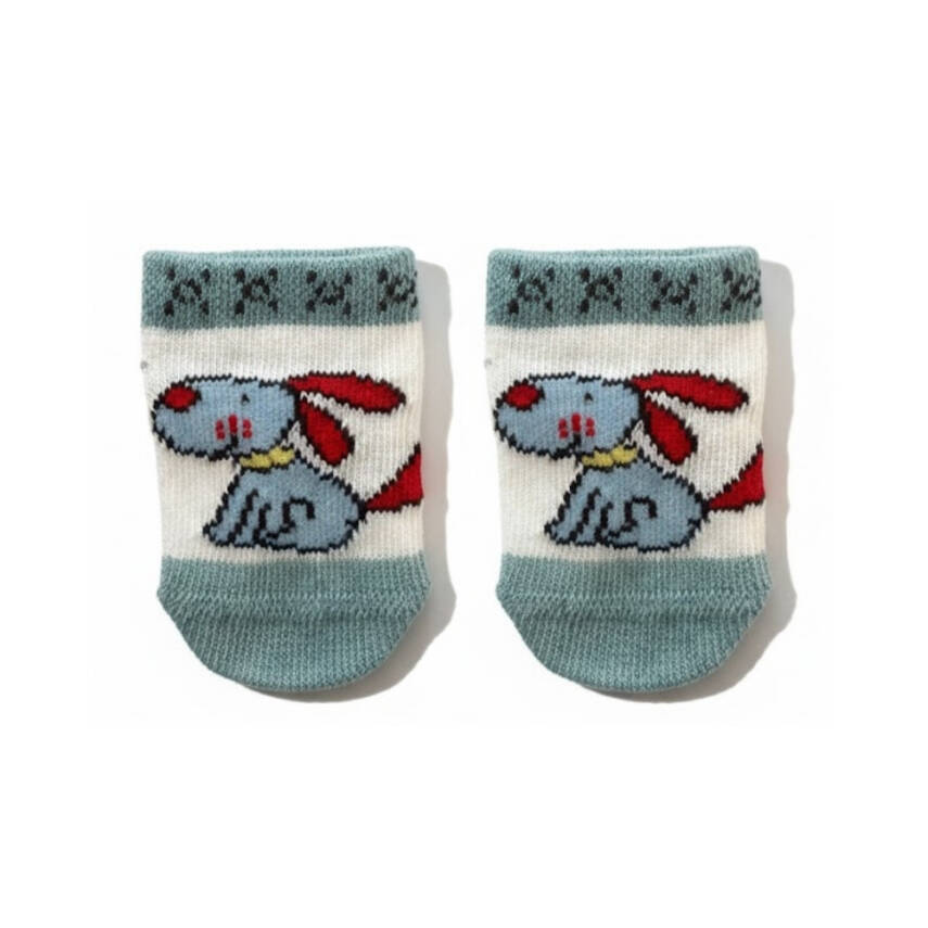 Meristanbul Bebek Çorap Seti, 9-12 ay, 3'lü, Traktör, Köpek ve Çizgili - 4