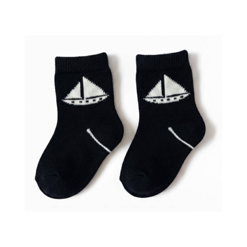 Meristanbul Bebek Çorap Seti, 9-12 ay, 3'lü, Yengeç, Yelken ve Gözlük - 4