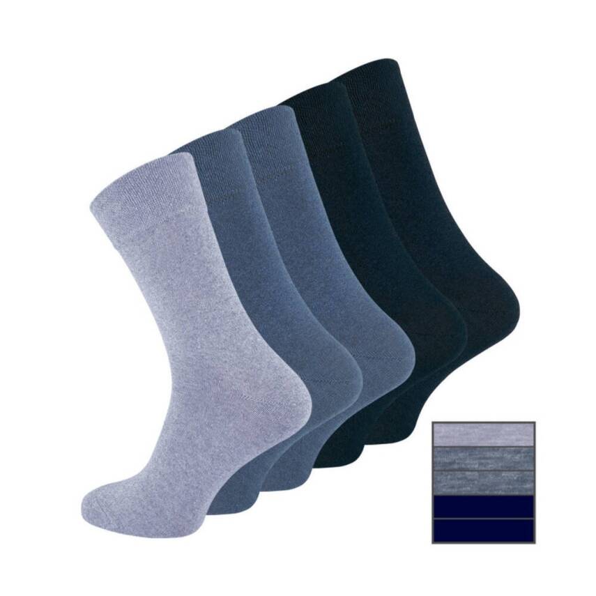 Meristanbul Business Çorap, 10 Adet, 39-43, Yumuşak, Pamuklu, A. Mavi - 4