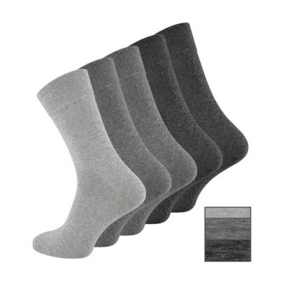 Meristanbul Business Çorap, 10 Adet, 43-46, Yumuşak, Pamuklu, Koyu Gri - 4