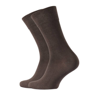 Meristanbul Business Çorap, 39-42, Yumuşak Pamuk Karışımlı, Kahverengi - Meristanbul