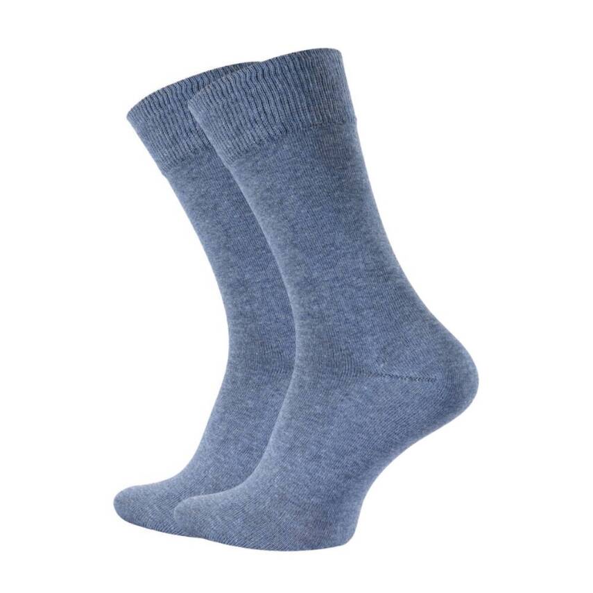 Meristanbul Business Çorap, 39-43, Yumuşak Pamuk Karışımlı, Açık Mavi - 1