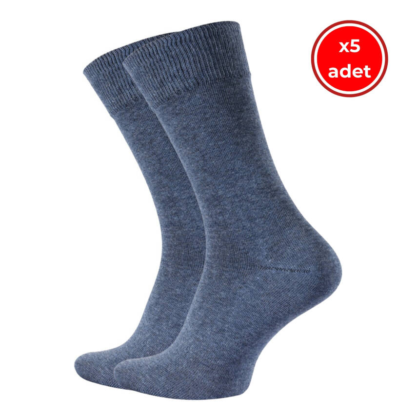 Meristanbul Business Çorap, 5 Adet, 39-43, Yumuşak, Pamuklu, Marin - 1