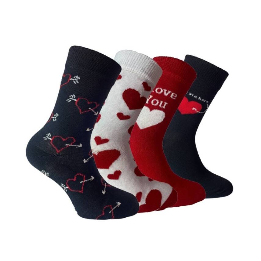 Meristanbul Gift Edition Çorap Seti, 39-42, 4'lü, Kalpli, Özel Seri - 1