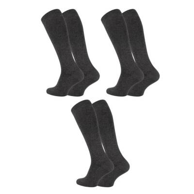 Meristanbul Seyahat Çorabı, 3 Adet, 35-38, %65 Pamuklu Çorap, Koyu Gri - 2
