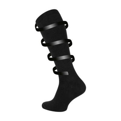 Meristanbul Seyahat Çorabı, 3 Adet, 43-46, %65 Pamuk, Diz Altı, Siyah - 3