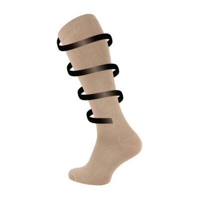 Meristanbul Seyahat Çorabı, 35-38, %65 Pamuklu, Diz Altı, Bej - 3