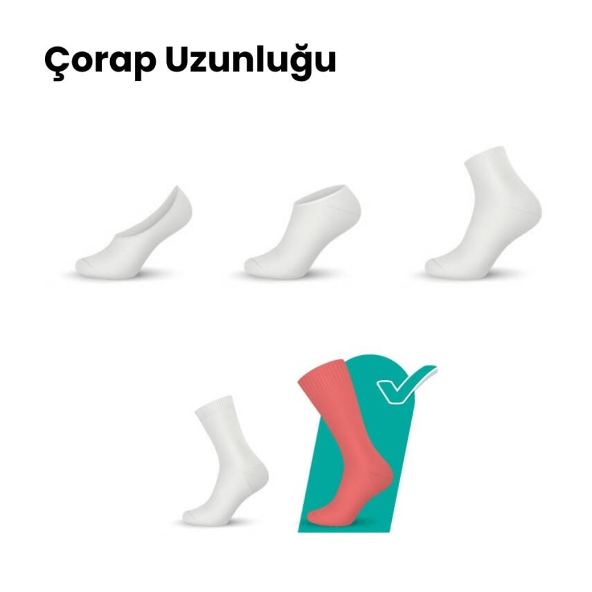 Meristanbul Seyahat Çorabı, 39-42, %65 Pamuklu, Diz Altı, Koyu Gri - 4