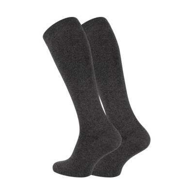 Meristanbul Seyahat Çorabı, 39-42, %65 Pamuklu, Diz Altı, Koyu Gri - Meristanbul