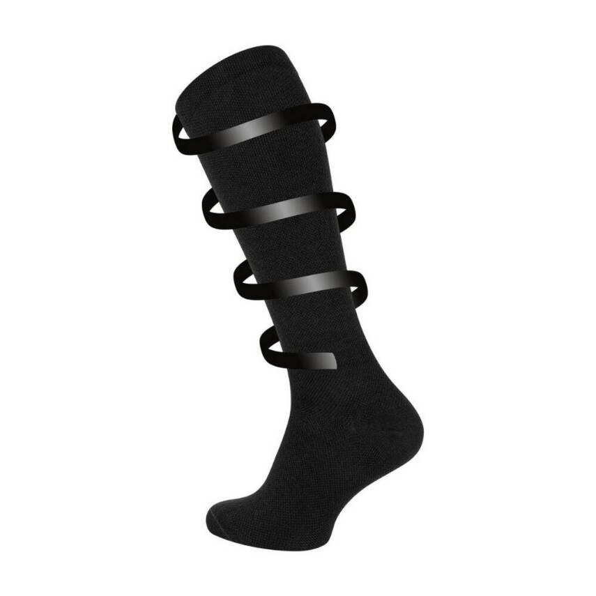 Meristanbul Seyahat Çorabı, 39-42, %65 Pamuklu, Diz Altı, Siyah - 2