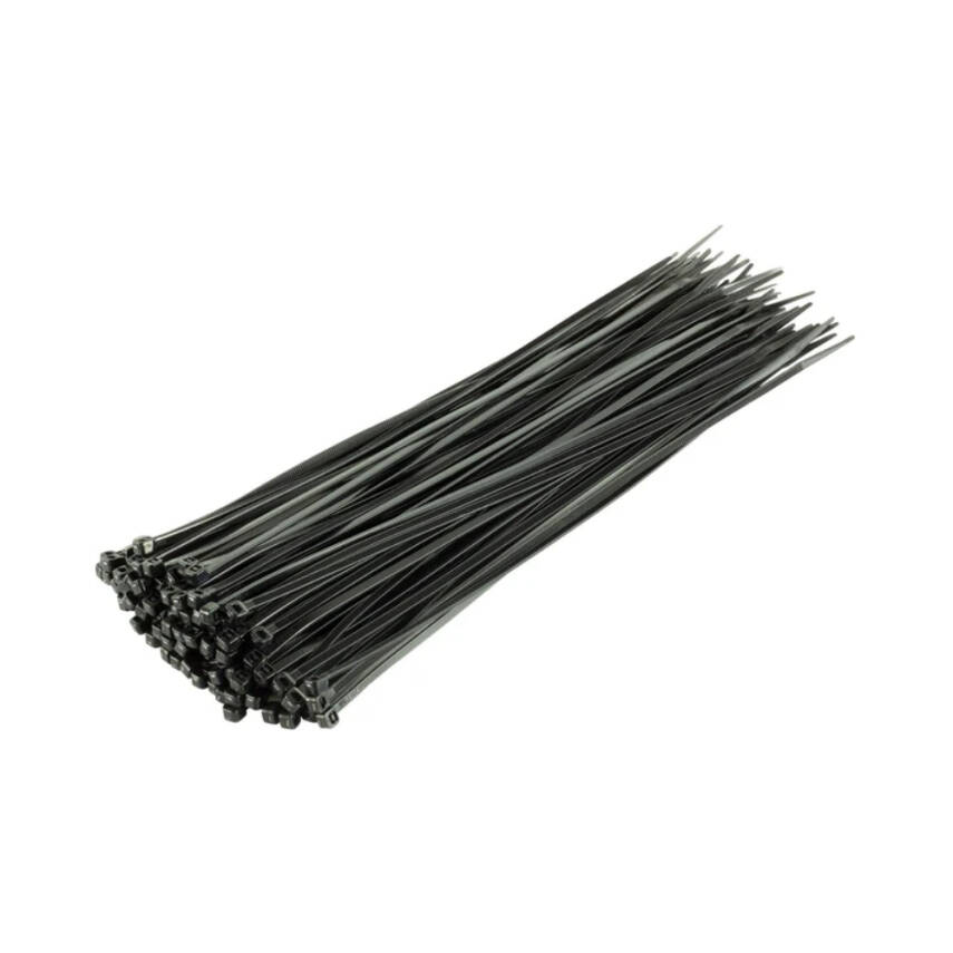 Meşem Kablo Bağı, 100'lü Paket Plastik Kelepçe, 3.6 mm, 200 mm, Siyah - 2
